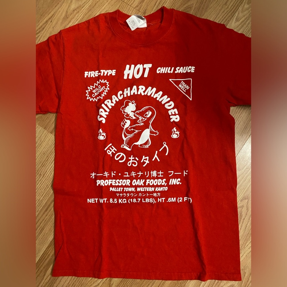 Charmander Pokémon siriacha t-shirt
